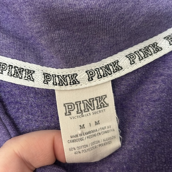 Women’s PINK Victoria Secret Pullover Sweatshirt, Medium, Purple - Picture 4 of 6